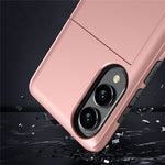 Til Samsung Galaxy S25 Edge cover med kortholder TPU + PC telefonbagcover