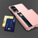 Til Samsung Galaxy S25 Edge cover med kortholder TPU + PC telefonbagcover