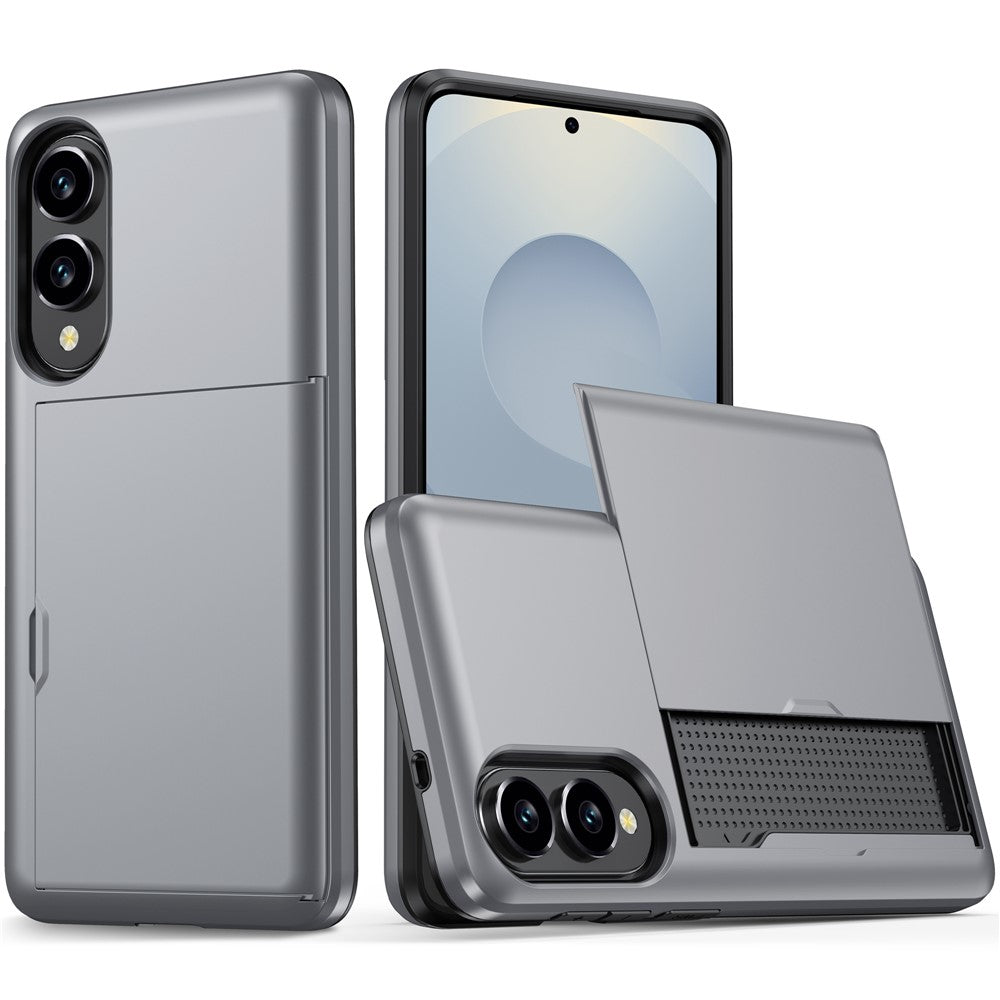 Til Samsung Galaxy S25 Edge cover med kortholder TPU + PC telefonbagcover