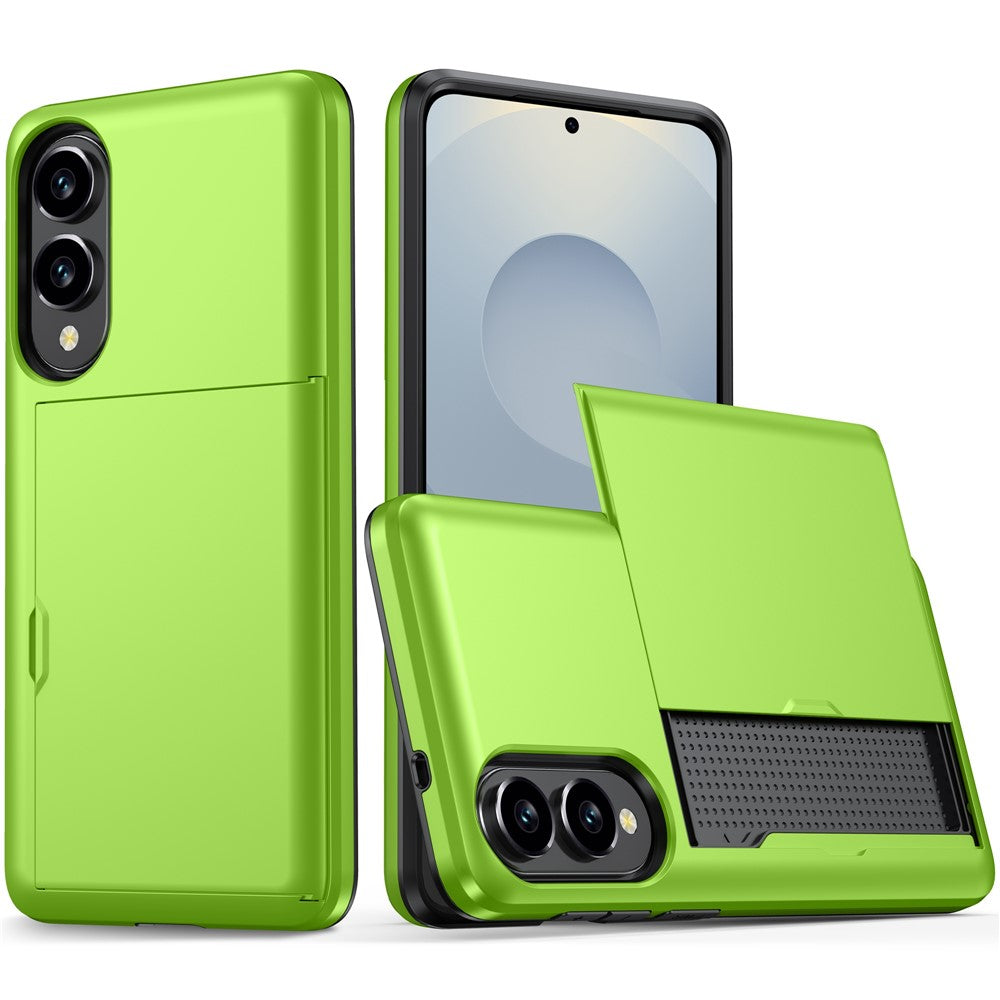 Til Samsung Galaxy S25 Edge cover med kortholder TPU + PC telefonbagcover