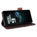 For Asus ROG Phone 9 5G Case Leather Wallet Flip Phone Cover with Hardware Decor