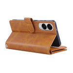 For Samsung Galaxy S25 Edge Case Split Leather Magnetic Wallet Phone Protector with Wrist Strap
