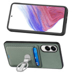 CASENEO För Samsung Galaxy S25 Edge Läderfodral med Stöd och Kortfack Kolfiberstruktur
