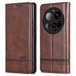 AZNS For Xiaomi 15 Ultra Case Cowhide Texture PU Leather Wallet Phone Cover