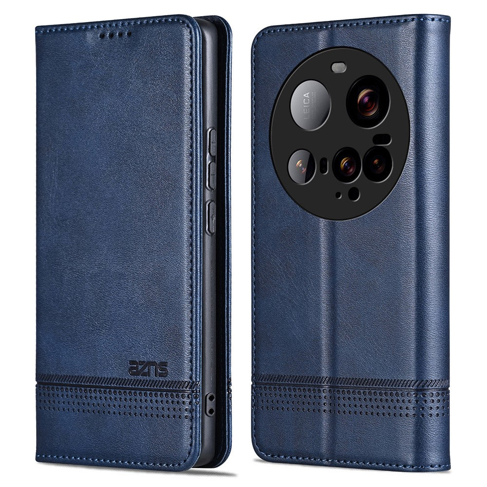 AZNS For Xiaomi 15 Ultra Case Cowhide Texture PU Leather Wallet Phone Cover