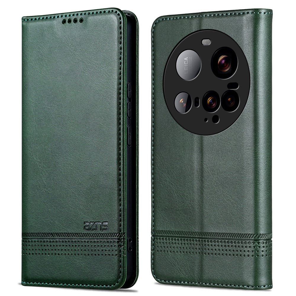 AZNS For Xiaomi 15 Ultra Case Cowhide Texture PU Leather Wallet Phone Cover