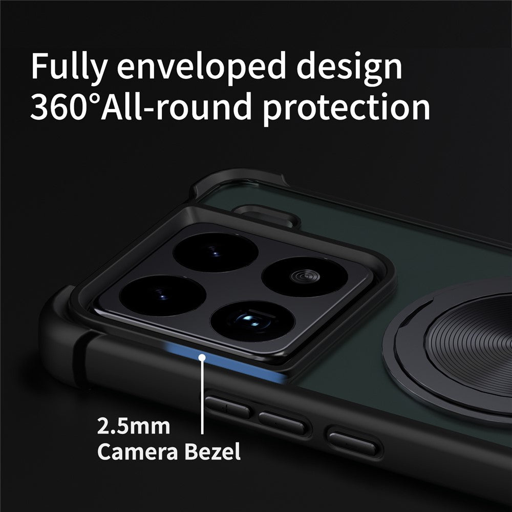 For Xiaomi 15 Pro Magnetic Case CD Vein Kickstand TPU + PC Phone Cover