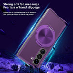 Til Samsung Galaxy Z Fold5 5G Magnetisk Etui CD Vein Støttefod TPU + PC Telefoncover