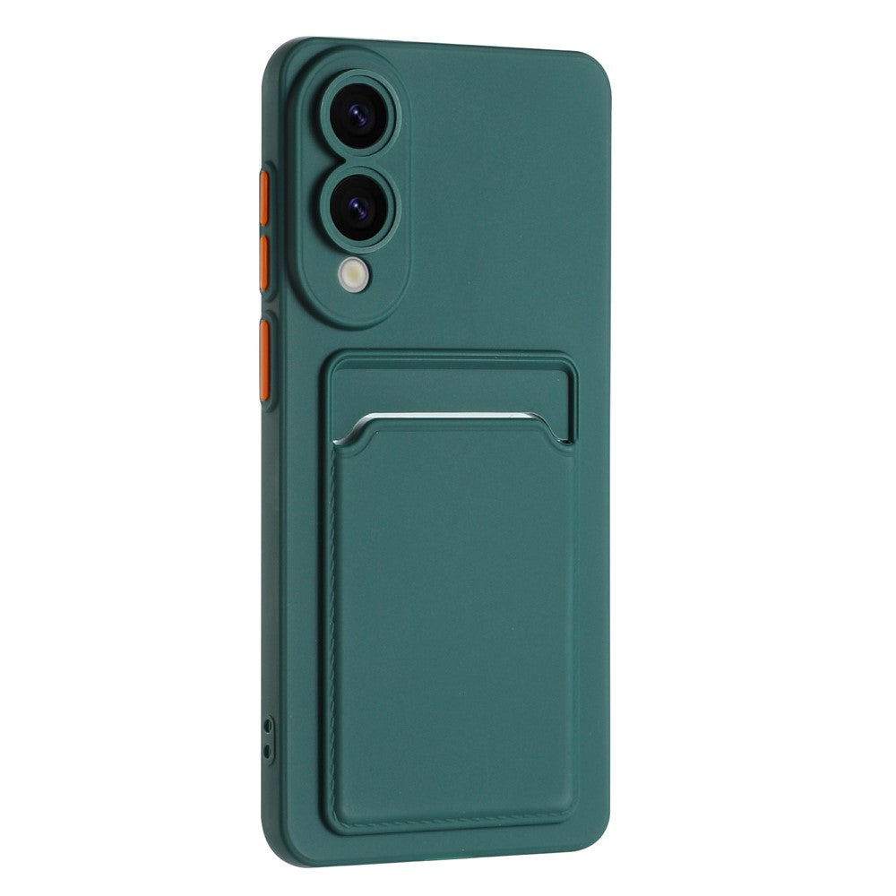 Til Samsung Galaxy S25 Edge cover med kortplads mat fingeraftryksfri bagside