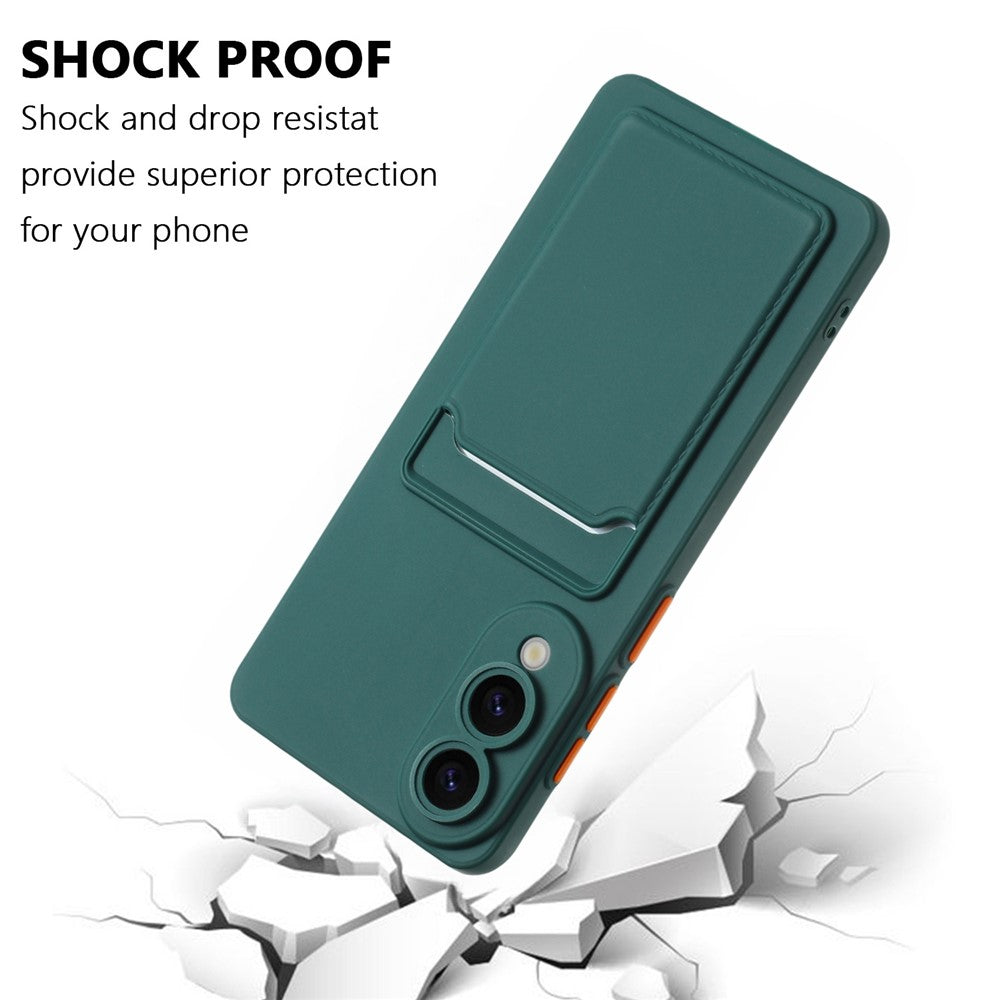Til Samsung Galaxy S25 Edge cover med kortplads mat fingeraftryksfri bagside