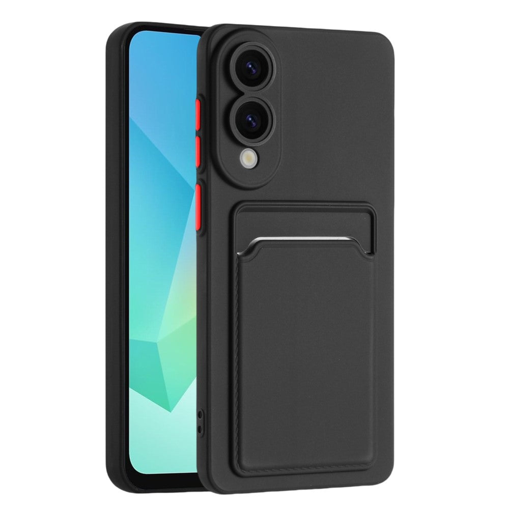 Til Samsung Galaxy S25 Edge cover med kortplads mat fingeraftryksfri bagside
