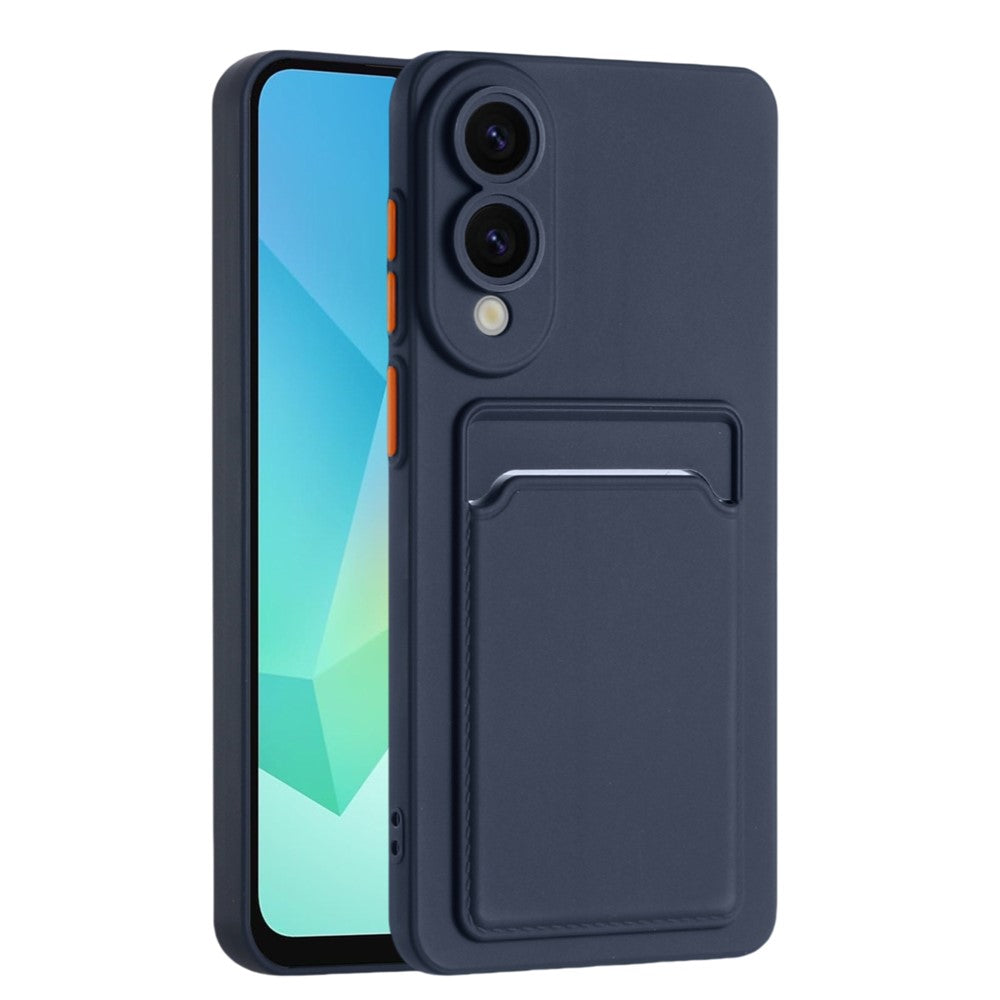 For Samsung Galaxy S25 Edge Case Card Slot Matte Fingerprint-Free Back Cover