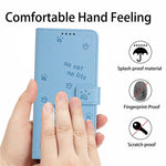Honor X8c 4G Pung Etui med Katteprægning Læder Telefoncover med Rem