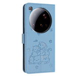 For Xiaomi 15 Ultra Wallet Case Cats Imprint Leather Phone Cover with Strap