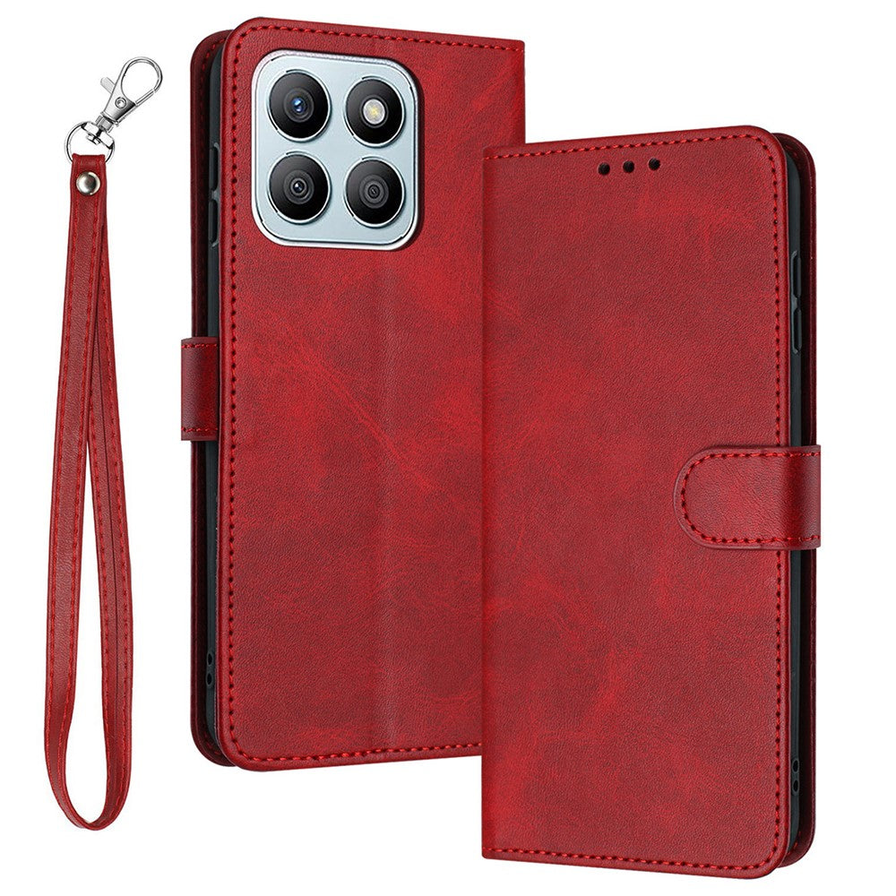 For Honor X8c 4G Case Flip Stand PU Leather Wallet Phone Cover Calf Texture