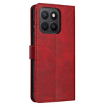 For Honor X8c 4G Case Flip Stand PU Leather Wallet Phone Cover Calf Texture
