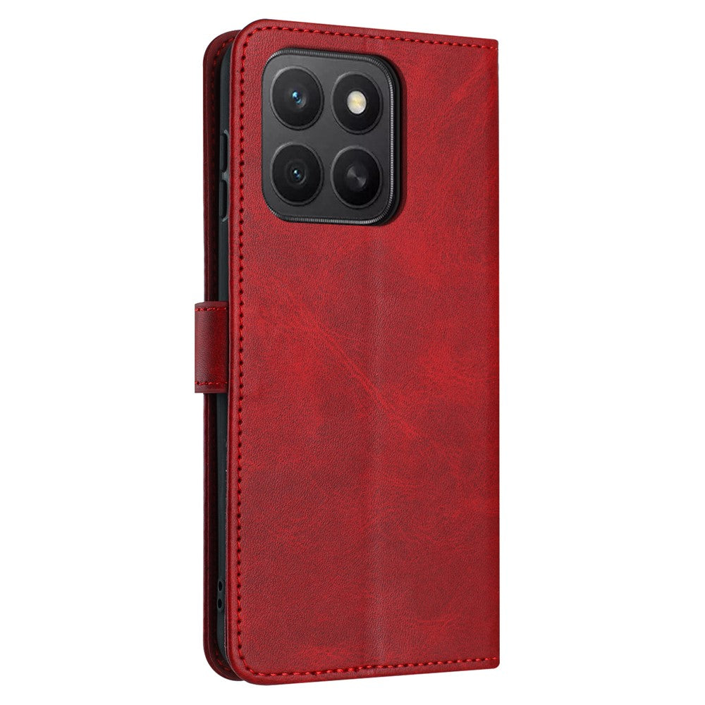 For Honor X8c 4G Case Flip Stand PU Leather Wallet Phone Cover Calf Texture