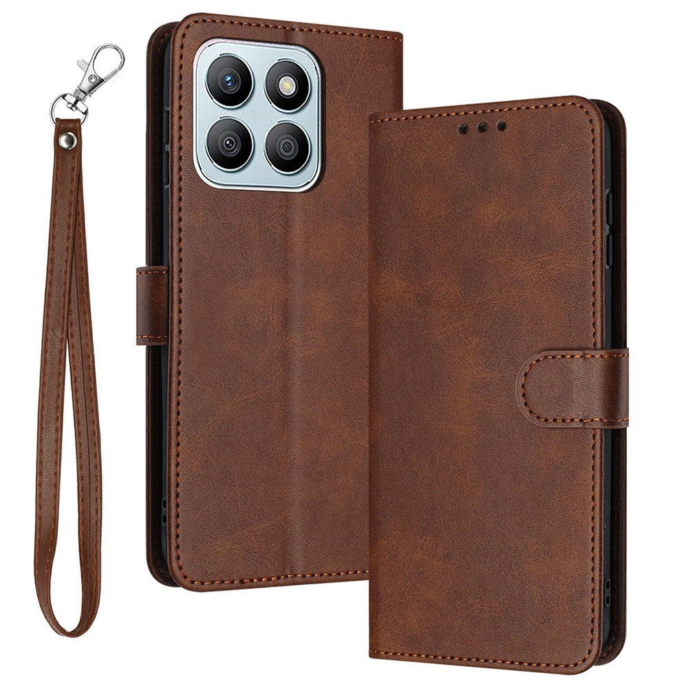 For Honor X8c 4G Case Flip Stand PU Leather Wallet Phone Cover Calf Texture