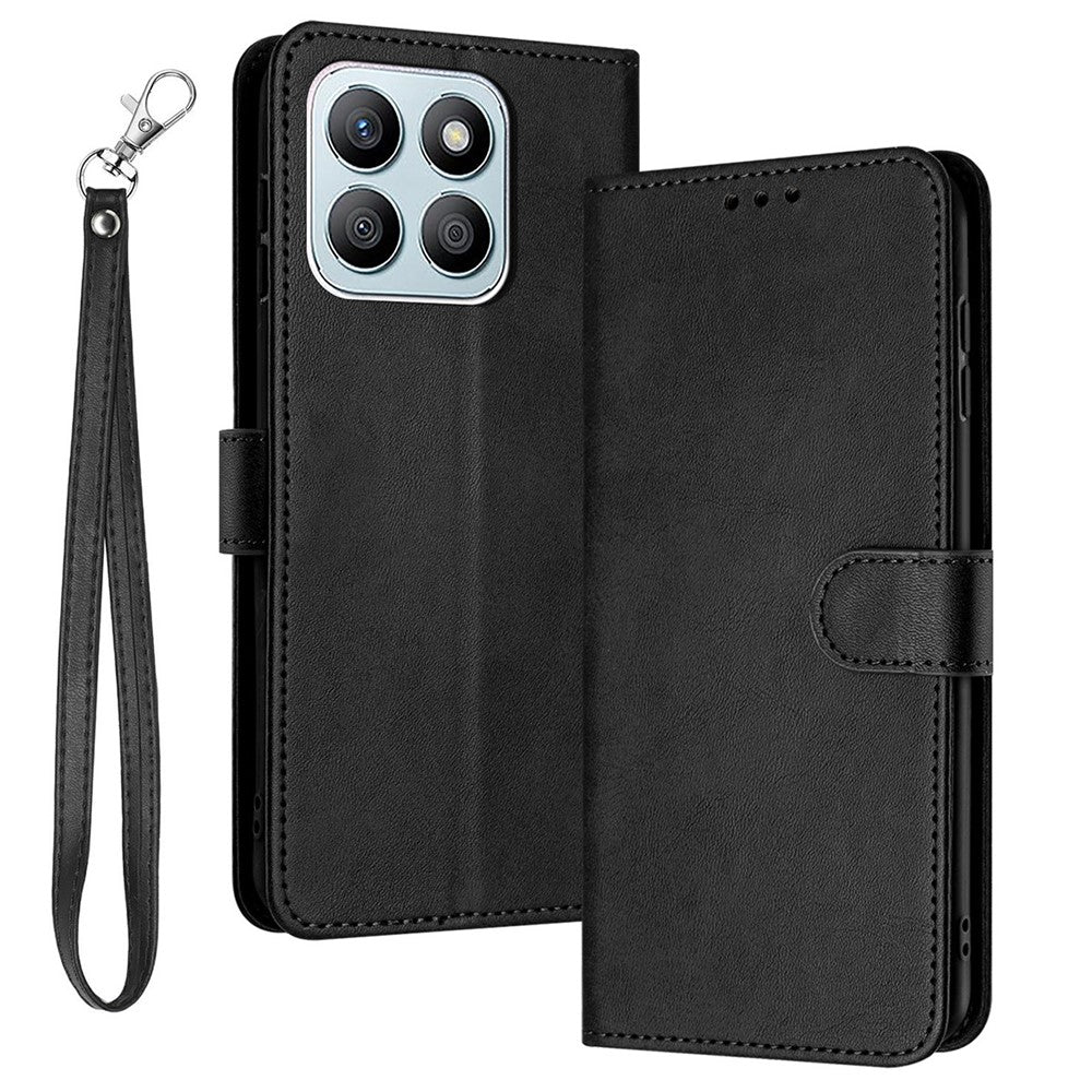 For Honor X8c 4G Case Flip Stand PU Leather Wallet Phone Cover Calf Texture