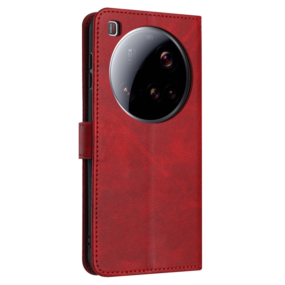 For Xiaomi 15 Ultra Case Flip Stand PU Leather Wallet Phone Cover Calf Texture