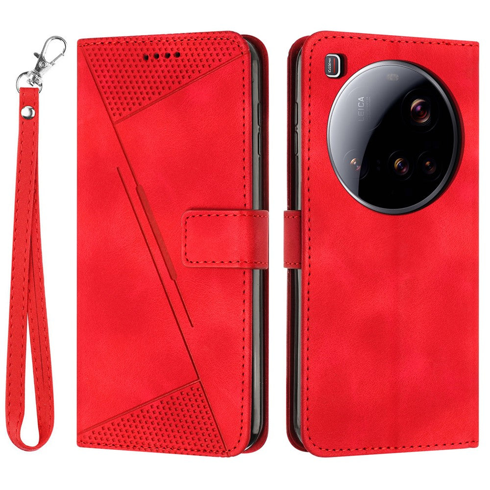 For Xiaomi 15 Ultra Case Handbag Imprinted Triangle Leather Phone Cover