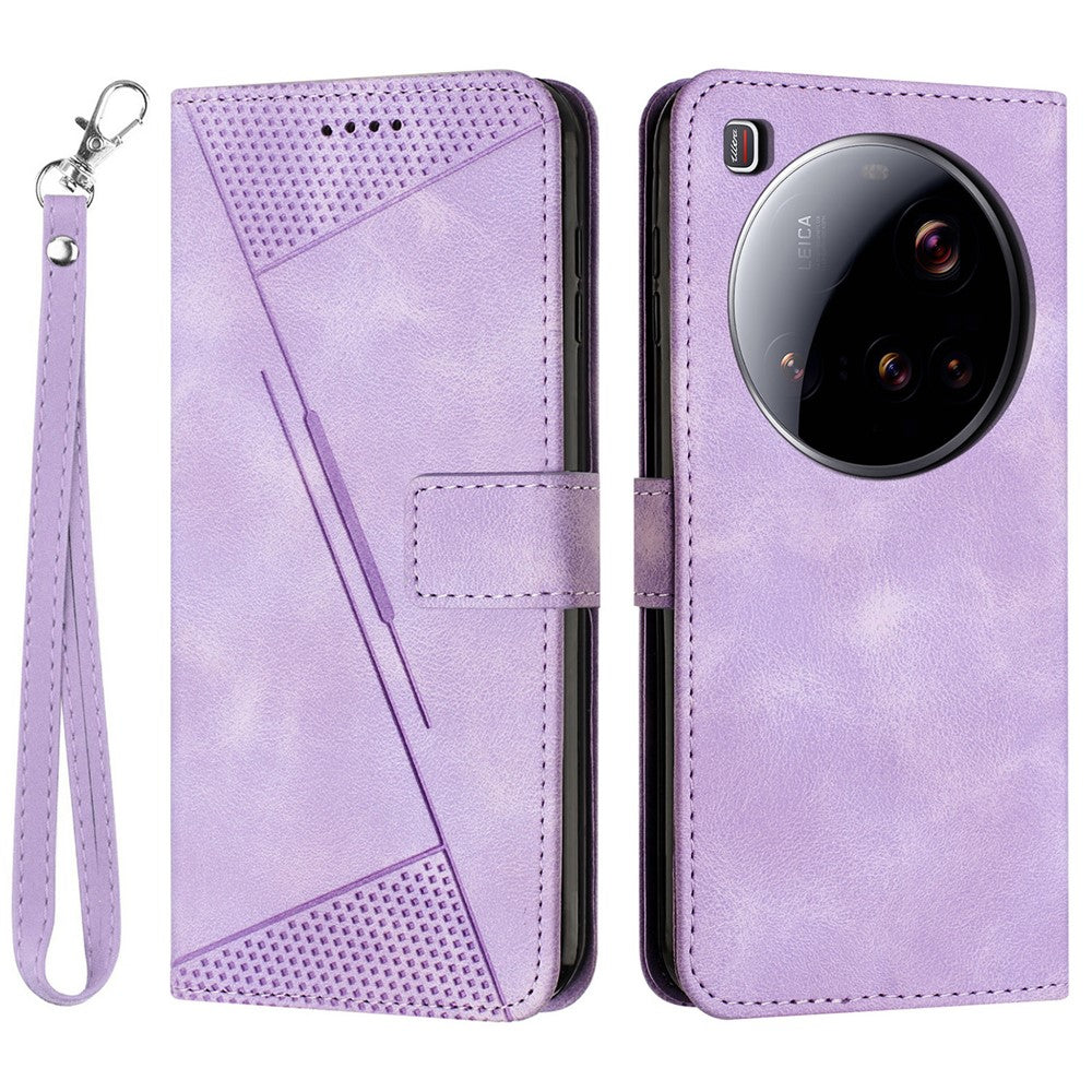For Xiaomi 15 Ultra Case Handbag Imprinted Triangle Leather Phone Cover