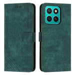 Honor X8c 4G Etui Imprintet Linjer Læder Telefon Cover med Stand