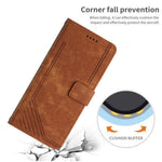For Xiaomi 15 Ultra Case Imprinted Lines Leather Phone Cover with Stand