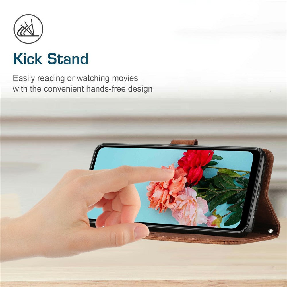 For Xiaomi 15 Ultra Case Imprinted Lines Leather Phone Cover with Stand