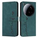 For Xiaomi 15 Ultra Case Viewing Stand PU Leather Phone Cover Imprinted Heart Pattern
