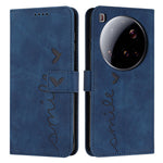 For Xiaomi 15 Ultra Case Viewing Stand PU Leather Phone Cover Imprinted Heart Pattern