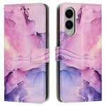 For Samsung Galaxy S25 Edge Stand Case Marble Pattern PU Leather Wallet Phone Cover