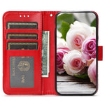 For Samsung Galaxy S23+ Case Wallet Stand Imprinted Rose Butterfly PU Leather Phone Cover