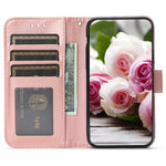 For Xiaomi Redmi Note 13 Pro 5G / Poco X6 5G Case Wallet Stand Imprinted Rose Butterfly PU Leather Phone Cover