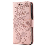 For Xiaomi Redmi Note 13 Pro 5G / Poco X6 5G Case Wallet Stand Imprinted Rose Butterfly PU Leather Phone Cover