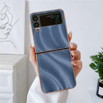 For Samsung Galaxy Z Flip4 5G Milky Way Series Anti-scratch Nano Electroplating Phone Case PU Leather Coated Hard PC Cover