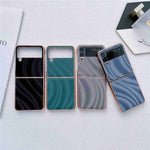 For Samsung Galaxy Z Flip4 5G Milky Way Series Anti-scratch Nano Electroplating Phone Case PU Leather Coated Hard PC Cover