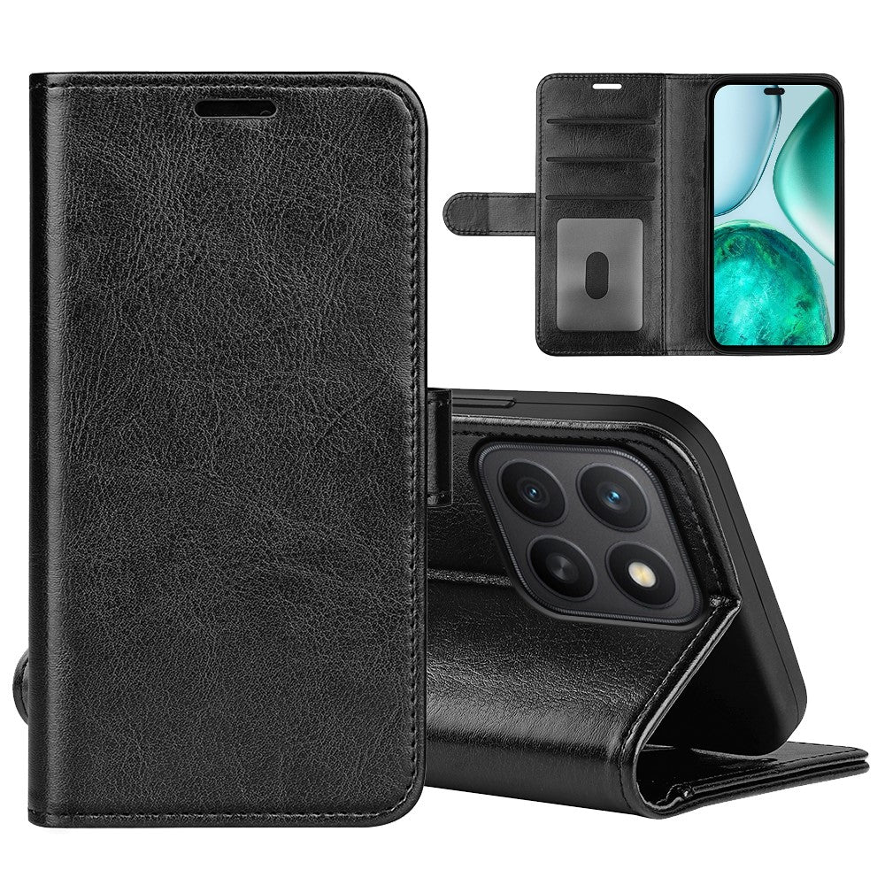 For Honor X8c 4G Case Crazy Horse Texture Stand Leather Phone Cover