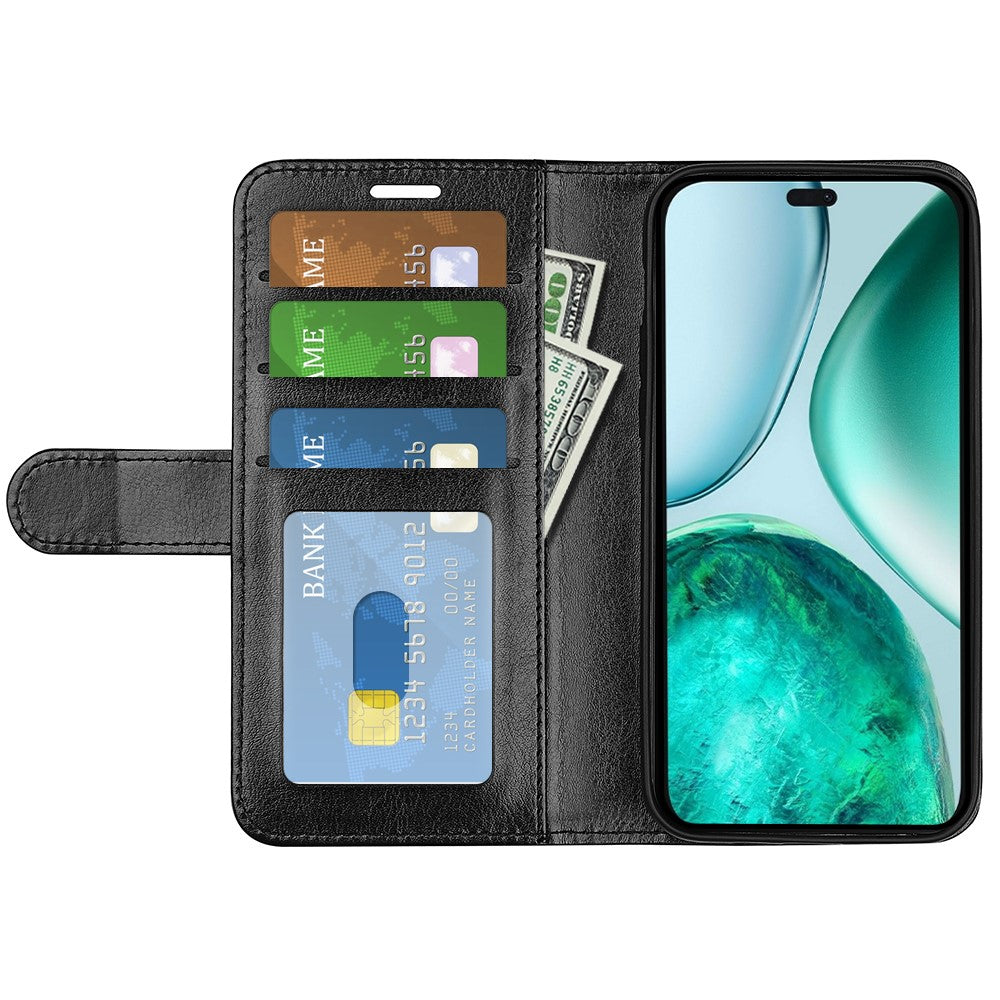 For Honor X8c 4G Case Crazy Horse Texture Stand Leather Phone Cover