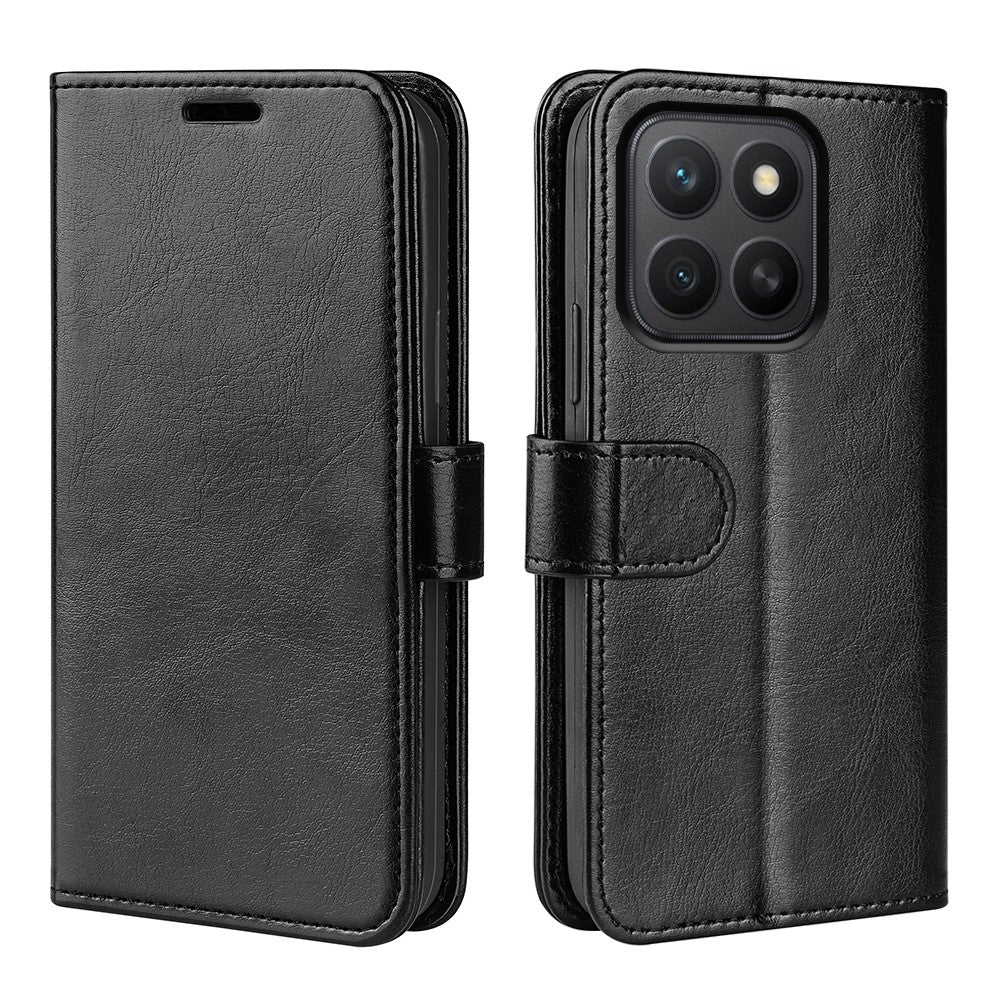 For Honor X8c 4G Case Crazy Horse Texture Stand Leather Phone Cover
