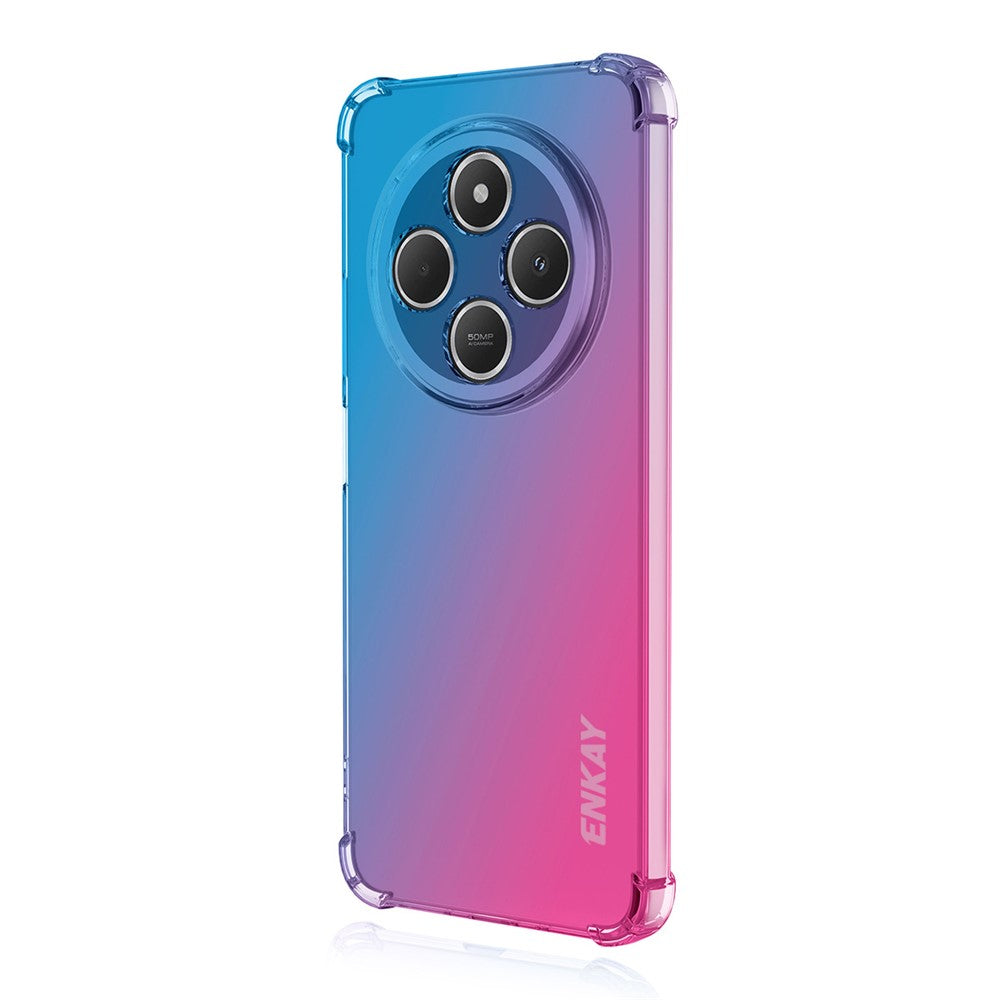 ENKAY För Xiaomi Redmi 14C 4G / Xiaomi Redmi 14C 5G TPU-skal, förtjockt, fallsäkert bakstycke med fyra hörn.