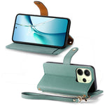 For Xiaomi Redmi Note 14 4G (164.84mm) Case RFID Blocking Zipper Pocket Leather Wallet Phone Cover with Strap