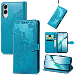 Til Samsung Galaxy S25 Edge Pung Etui Mandala Blomst Læder Telefon Cover Stativ