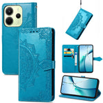 For Xiaomi Redmi Note 14 4G (164.84mm) Wallet Case Mandala Flower Leather Phone Cover Stand