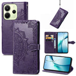 For Xiaomi Redmi Note 14 4G (164.84mm) Wallet Case Mandala Flower Leather Phone Cover Stand
