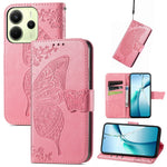 For Xiaomi Redmi Note 14 4G (164.84mm) Case with Strap Butterfly Pattern PU Leather Wallet Phone Cover