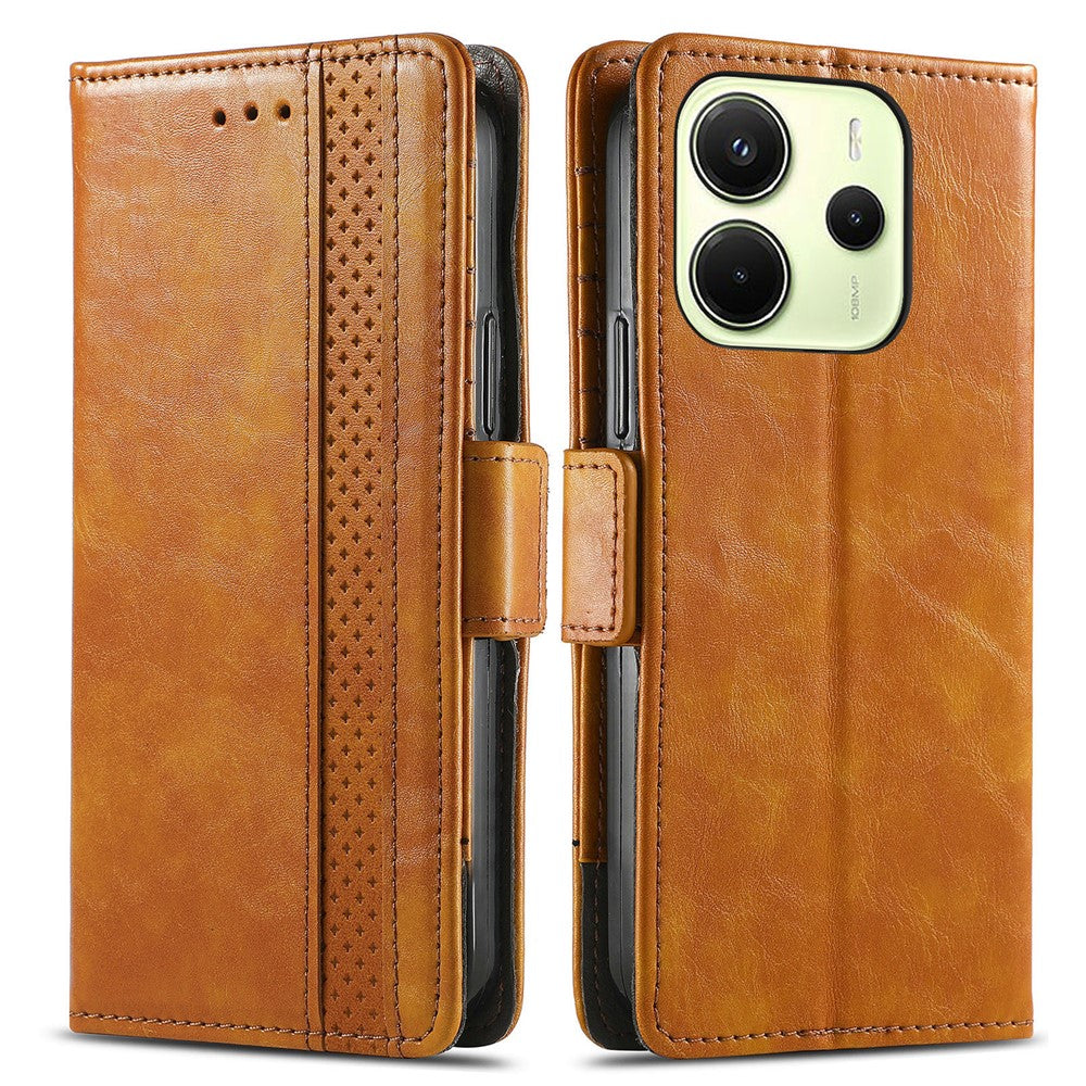 CASENEO For Xiaomi Redmi Note 14 4G (163.25mm) Phone Cases  PU Leather Cover Stand with RFID Blocking Wallet