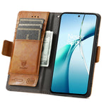 CASENEO For Xiaomi Redmi Note 14 4G (163.25mm) Phone Cases  PU Leather Cover Stand with RFID Blocking Wallet