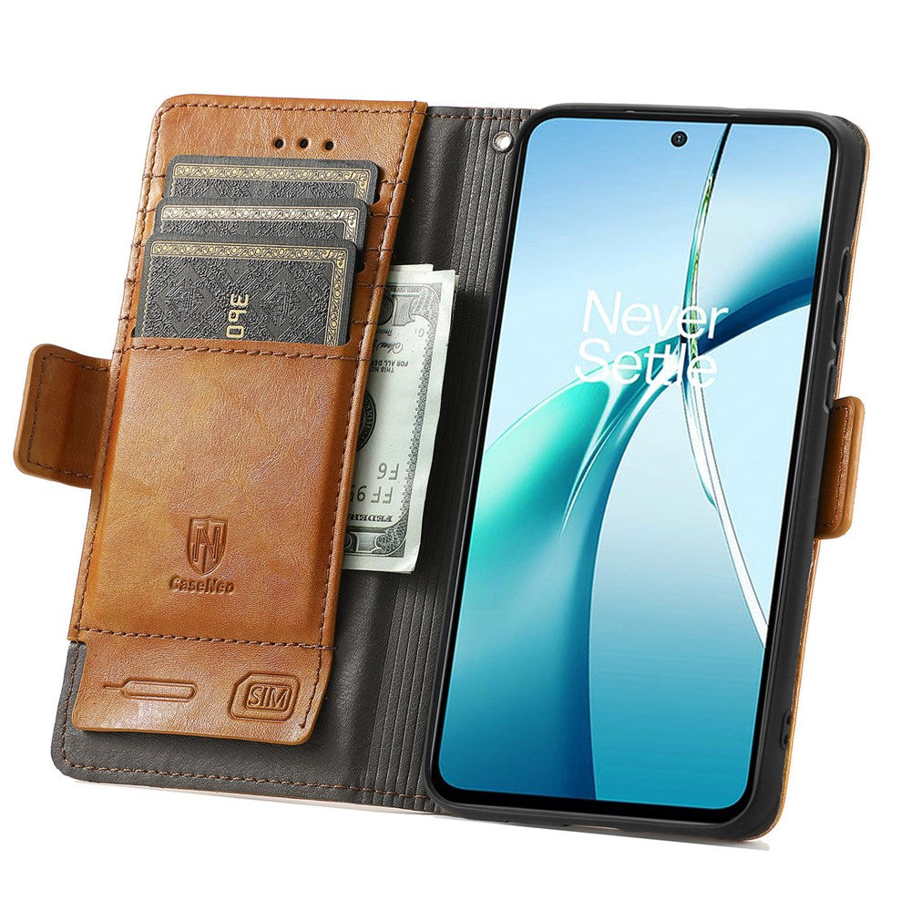 CASENEO For Xiaomi Redmi Note 14 4G (163.25mm) Phone Cases  PU Leather Cover Stand with RFID Blocking Wallet