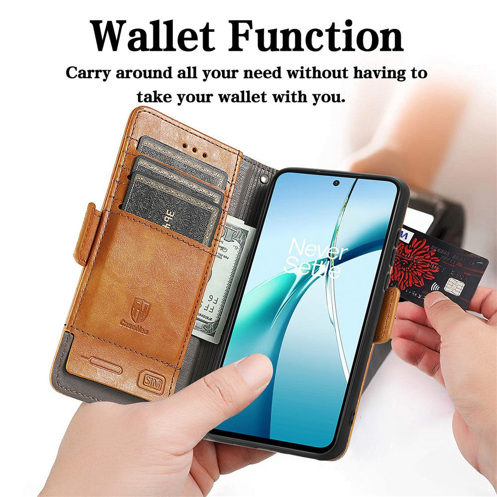 CASENEO For Xiaomi Redmi Note 14 4G (163.25mm) Phone Cases  PU Leather Cover Stand with RFID Blocking Wallet